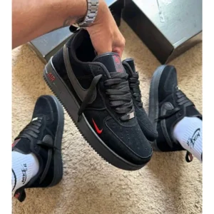 Stylish Nike Air Force 1 Low Shoes Multi Swoosh Black For Men (SUP1864) - stayhit.in