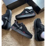 Stylish Nike Air Force 1 Low Shoes Multi Swoosh Black For Men (SUP1864) - stayhit.in