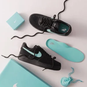 Stylish Nike Air Force 1 Low Tiffany Shoes Black For Men (SUP1384) - stayhit.in