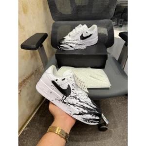 Stylish Nike Air Force 1 Shoes Black Custom For Men (SUP3072) - stayhit.in