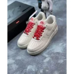 Stylish Nike Air Force 1 X Supreme Sneakers Cream Red For Men (SUP1379) - stayhit.in