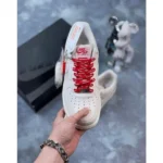 Stylish Nike Air Force 1 X Supreme Sneakers Cream Red For Men (SUP1379) - stayhit.in