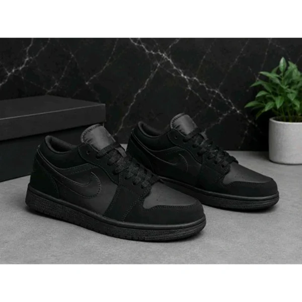 Stylish Nike Air Jordan 1 Shoes Low Triple Black For Men (SUP1869) - stayhit.in
