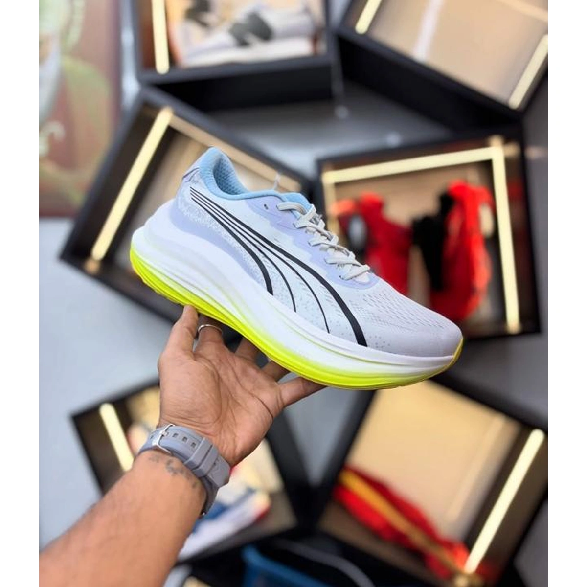 Stylish Puma Magmax X Shoes Yellow White For Men (SUP2870) - stayhit.in Stylish Puma Magmax X Shoes Yellow White For Men (SUP2870) - stayhit.in