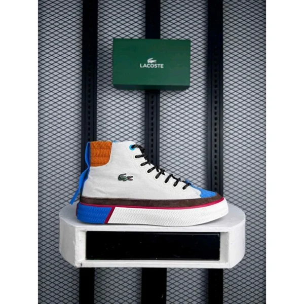 Supreme Lacoste Gripshot Shoes High Top White Brown For Men (SUP1729) - stayhit.in