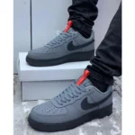 Supreme Nike Air Force 1 Low Shoes Grey Black Swoosh For Men (SUP1573) - stayhit.in