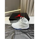 Supreme Nike Air Jordan 5 Shoes Retro Og White Metallic For Men (SUP1637) - stayhit.in