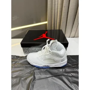 Supreme Nike Air Jordan 5 Shoes Retro Og White Metallic For Men (SUP1637) - stayhit.in