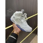 Supreme Nike Air Jordan 5 Shoes Retro Og White Metallic For Men (SUP1637) - stayhit.in