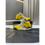 Supreme Nike Air Jordan 5 Shoes Retro Tokyo Yellow For Men (SUP1636) - stayhit.in