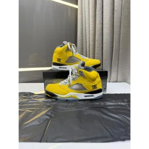 Supreme Nike Air Jordan 5 Shoes Retro Tokyo Yellow For Men (SUP1636) - stayhit.in