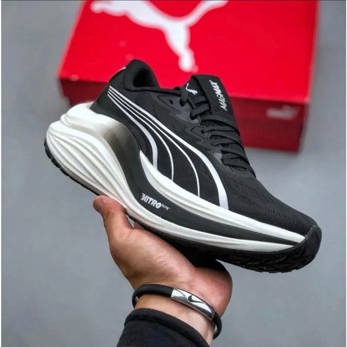 Supreme Puma Magmax Nitro Shoes Black White For Men (SUP2902) - stayhit.in Supreme Puma Magmax Nitro Shoes Black White For Men (SUP2902) - stayhit.in