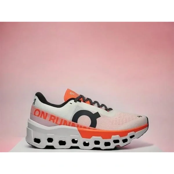 Trendy On Cloudmonster 2 Shoes Undyed Flame White Orange For Men (SUP3454) - stayhit.in Trendy On Cloudmonster 2 Shoes Undyed Flame White Orange For Men (SUP3454) - stayhit.in