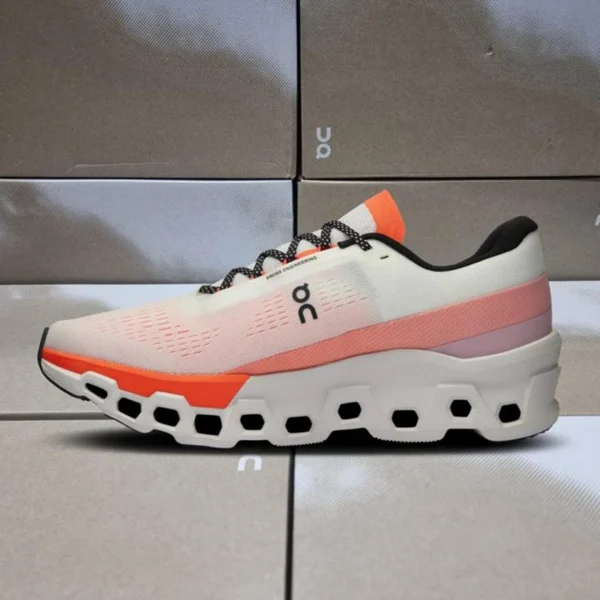 Trendy On Cloudmonster 2 Shoes Undyed Flame White Orange For Men (SUP3454) - stayhit.in Trendy On Cloudmonster 2 Shoes Undyed Flame White Orange For Men (SUP3454) - stayhit.in