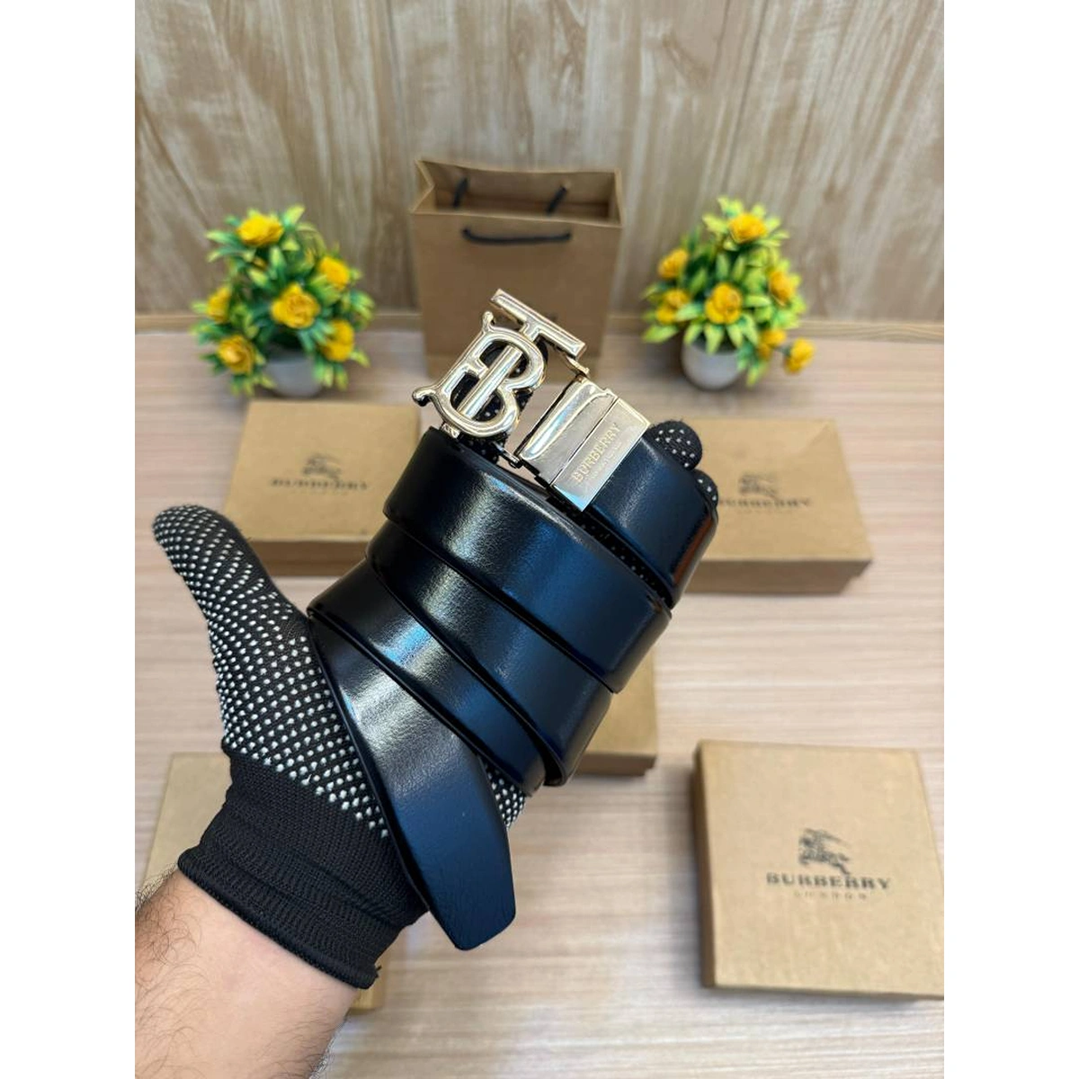 Imported Burberry Reversible Belt Dark Brown For Men (BT344) - stayhit.in