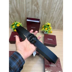 Imported Gucci Leather Belt Black For Men (BT349) - stayhit.in