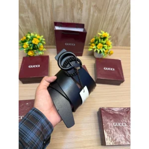Imported Gucci Leather Belt Black For Men (BT349) - stayhit.in