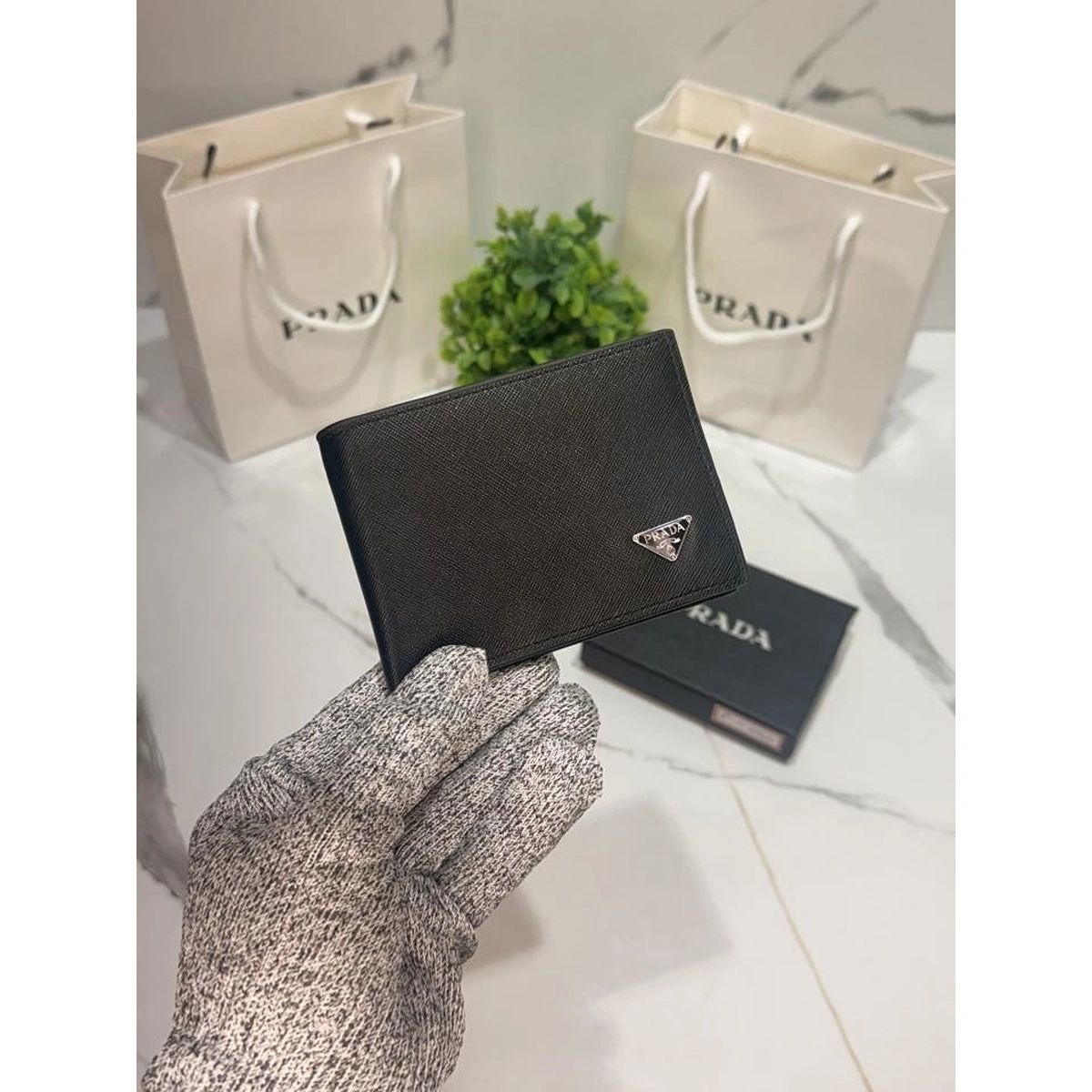 Imported Prada Saffiano Leather Bifold Wallet With Og Box For Men (BOT4130) - stayhit.in Imported Prada Saffiano Leather Bifold Wallet With Og Box For Men (BOT4130) - stayhit.in