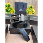Premium Armani Belt With Box Carry Bag For Men