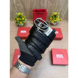 Premium Diesel Crocodile Embossed Reversible Belt With Og Box For Men (DW274) - stayhit.in