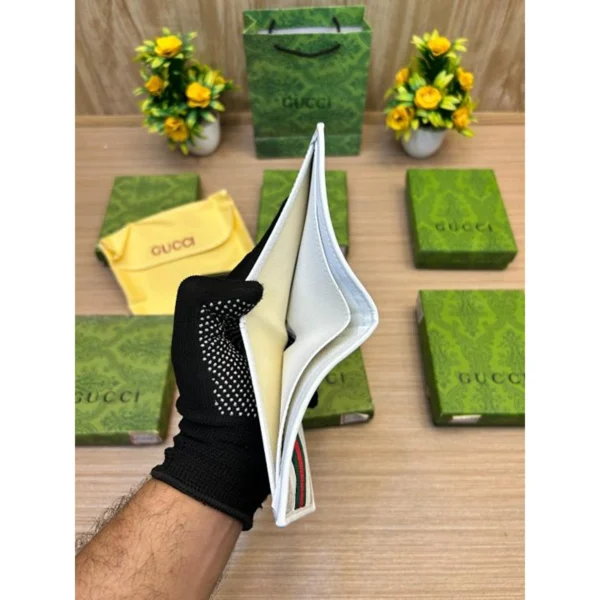 Premium Gucci GG Wallet White For Men Premium Gucci GG Wallet White For Men