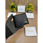 Stylish Prada Leather Wallet Black For Men (BT359) - stayhit.in