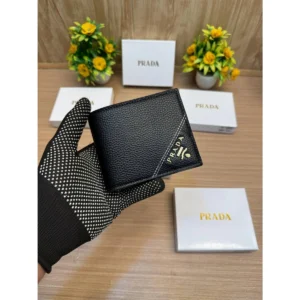 Stylish Prada Leather Wallet Black For Men (BT359) - stayhit.in
